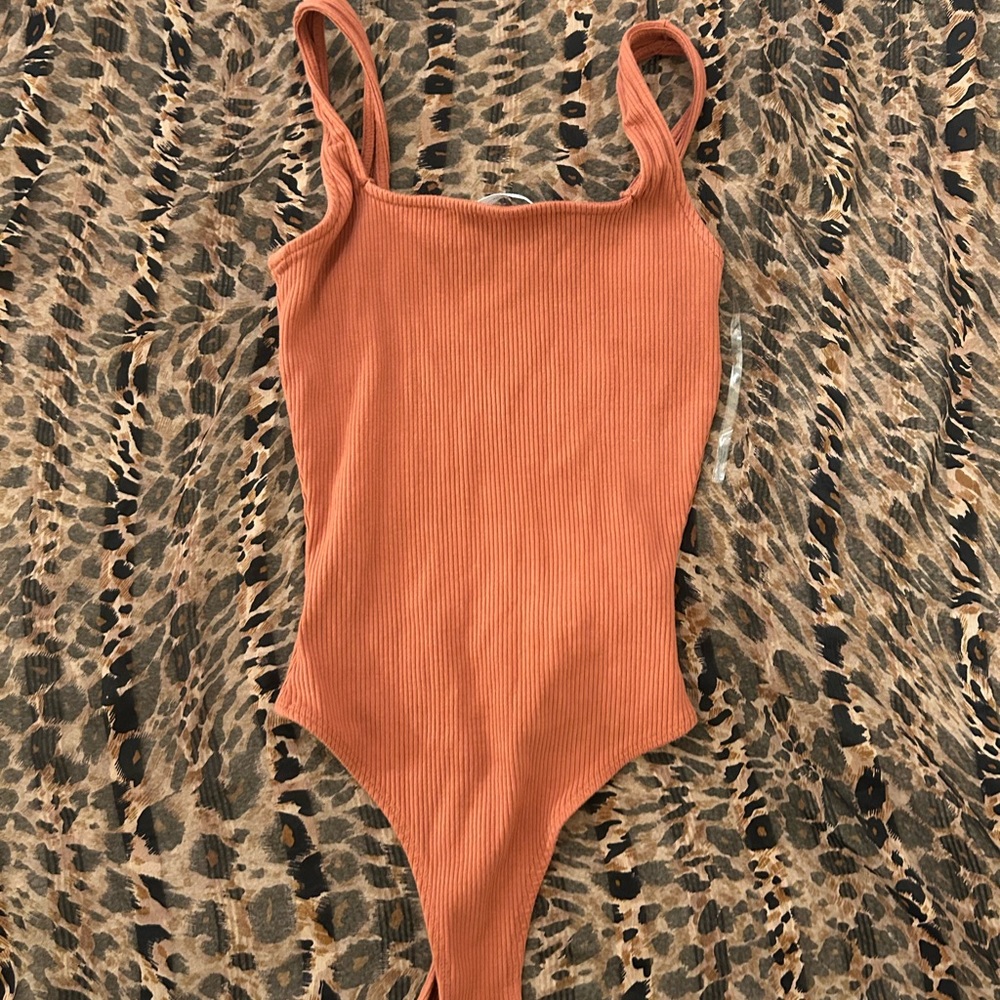 Women's Ribbed Tank Top - Rust - Picture 2 of 2